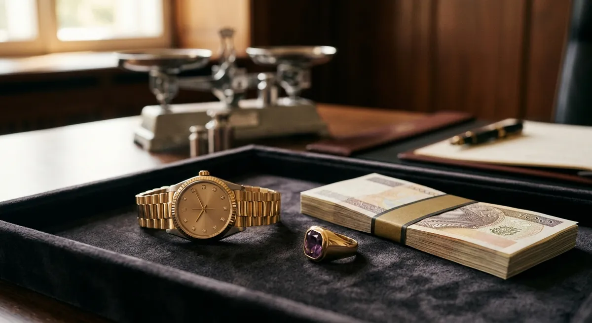 Bijoux et billets sur une table, indemnisation d’assurance après un vol